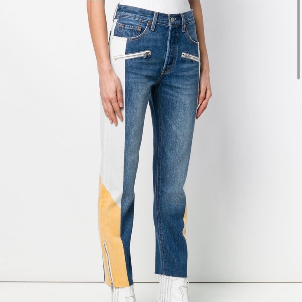 Levi Color Block Jeans Size 25